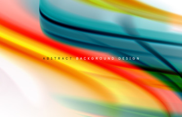 Abstract background - fluid color gradient waves, with dynamic motion line effect. Vector Illustration For Wallpaper, Banner, Background, Card, Book Illustration, landing page