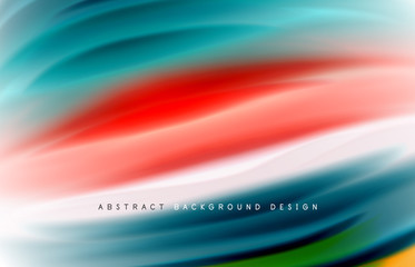 Abstract background - fluid color gradient waves, with dynamic motion line effect. Vector Illustration For Wallpaper, Banner, Background, Card, Book Illustration, landing page
