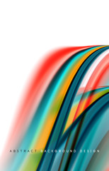 Abstract background - fluid color gradient waves, with dynamic motion line effect. Vector Illustration For Wallpaper, Banner, Background, Card, Book Illustration, landing page