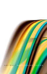 Abstract background - fluid color gradient waves, with dynamic motion line effect. Vector Illustration For Wallpaper, Banner, Background, Card, Book Illustration, landing page