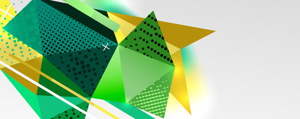 Abstract background - trendy low poly triangle shapes polygonal pattern. Vector Illustration For Wallpaper, Banner, Background, Card, Book Illustration, landing page