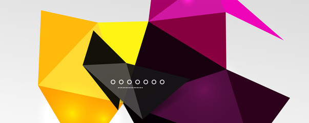 Abstract background - trendy low poly triangle shapes polygonal pattern. Vector Illustration For Wallpaper, Banner, Background, Card, Book Illustration, landing page