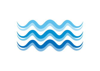 Water Wave Icon. Surf Logo. Vector Isolated On White Background. Hand Drawn Water Wave Icon. For Water Logo, Sign, Symbol, Surfing Icon, Sea And Ocean Logo. Abstract Ocean Waves Vector