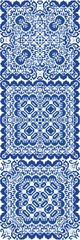 National ornaments in multi colored ceramic tiles.