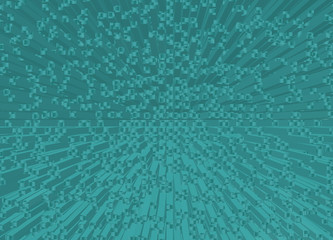 Digital, futuristic textured background in teal