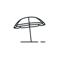 beach umbrella icon template color editable. beach umbrella symbol vector sign isolated on white background illustration for graphic and web design.