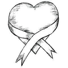 valentine day greeting card sketch