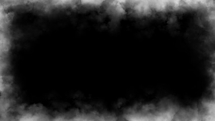 Smoke frame misty texture effect for film , text or space . Border steam texture overlay.