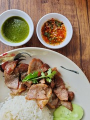 Grilled Pork with Thai Spicy Sauce 