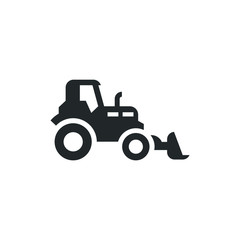 Tractor icon template color editable. Tractor symbol vector sign isolated on white background illustration for graphic and web design.