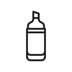 Highlighter pen icon in trendy outline style design. Vector graphic illustration. Highlighter pen icon for website design, app, logo, and ui. Editable vector stroke. EPS 10.