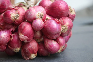 Red onion herb and ingredient food from agriculture organic farm