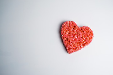 Heart-shaped marshmallow treat
