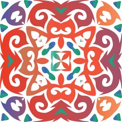Fototapeta premium Antique talavera tiles patchwork.