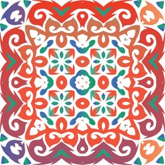 Naklejka premium Ornamental talavera mexico tiles decor.