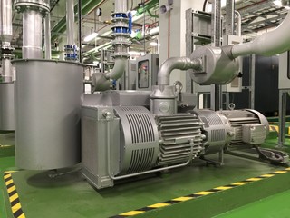 Industrial Vacuum Pump at compressor plant