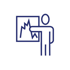 avatar business person figure with statistics training