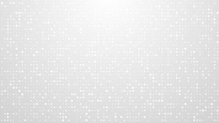 Dot white gray pattern gradient texture background. Abstract  technology big data digital background. 3d rendering.
