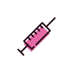 injection medical drugs isolated icon