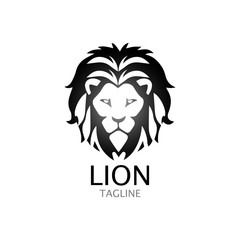 lion head logo template vector icon