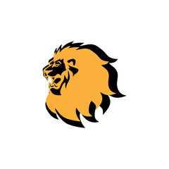 lion head logo template vector icon