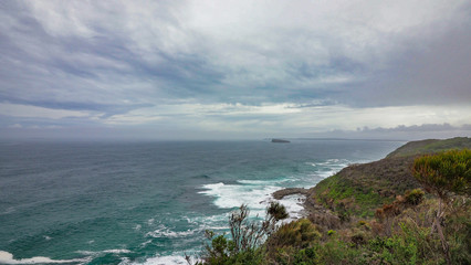 Fototapeta na wymiar Coastline - Cloudy