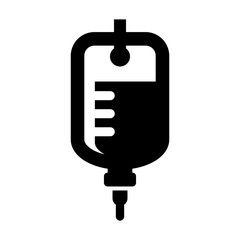 IV bag icon on white background