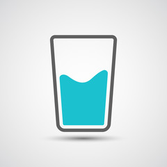 Glass of water icon. Vector illustration eps 10