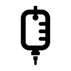 IV bag icon on white background