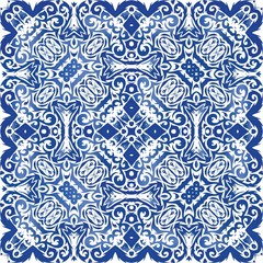 Ornamental azulejo portugal tiles decor.