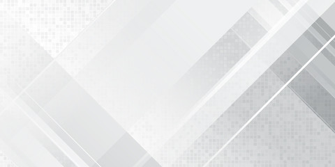 Modern white background with silver light shiny box square rectangle effect vector illustration