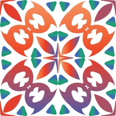 Antique ornate tiles talavera mexico.