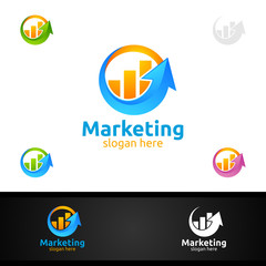 Marketing Financial Advisor Logo Design Template