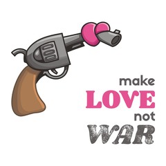 Make Love not War for T Shirt Design 