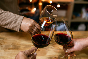 food and Drink, wine red and for a friendly, in a bar or a restaurant