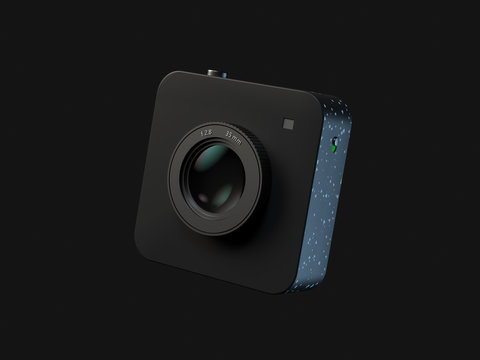 digital camera 3d rendering technology photography concept