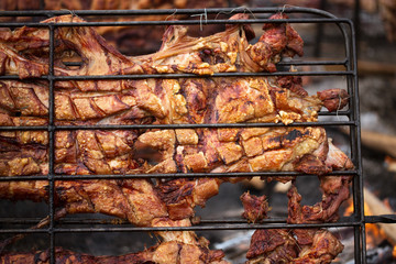 Grilled pork from Peru (Chancho al palo)