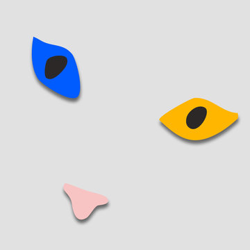 illustration of a odd-eye cat.A lil bit of neppy