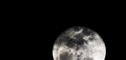 Full moon texture /  It is the fifth-largest satellite in the Solar System, and by far the largest among planetary satellites relative to the size of the planet that it orbits.