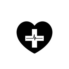Fototapeta premium Heart Care icon medical flat design vector illustration EPS 10