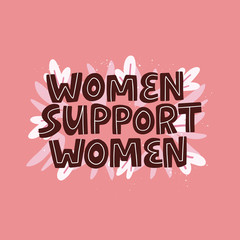 Colored vector illustration. Girl power slogan. Feminism quote