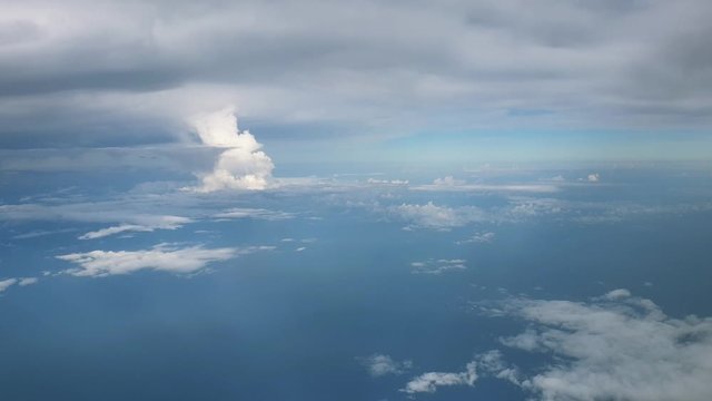 Air Footage of Cumulonimbus Clouds Over the Java Sea, Indonesia