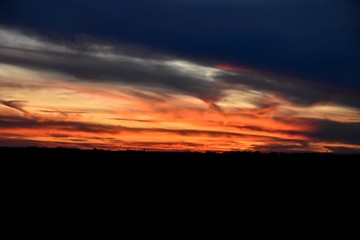 Fototapeta na wymiar Sunset sky during the early evening