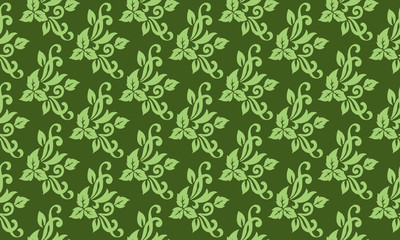 Spring floral pattern background, with unique leaf and floral design.