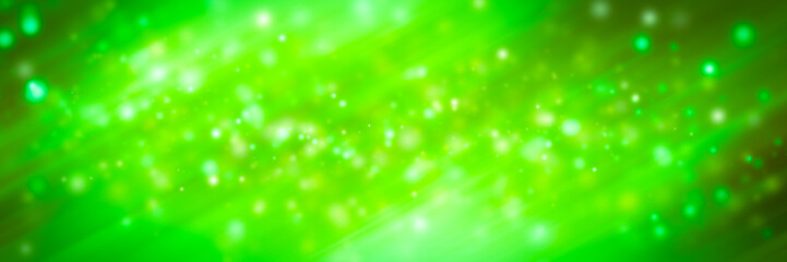 Fototapeta premium Green bokeh blur background / Circle light on green background.