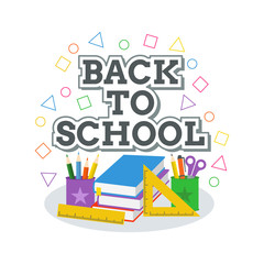 Back To School Vector Design and School Element Icon Vector