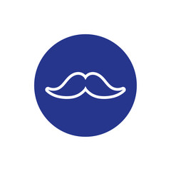barber shop mustache block style icon