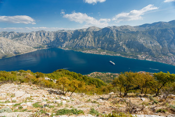 Fototapeta na wymiar Kotor, Montenegro. Seen from above 