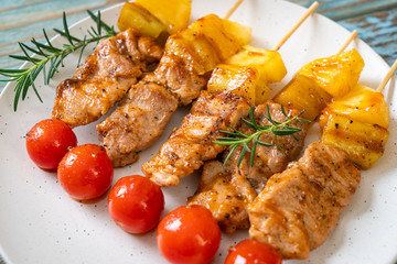 grilled pork barbecue skewer