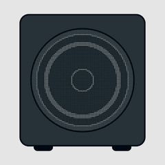 Musical speaker. Vector illustration design. Modern acoustic on white background.